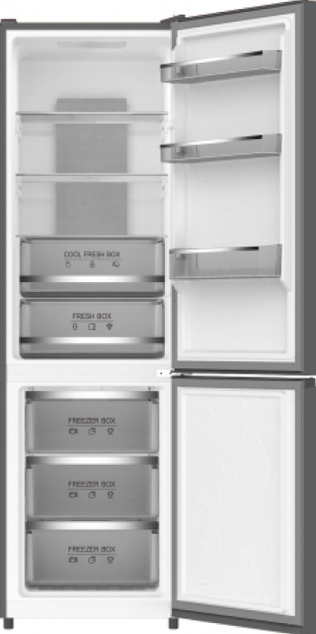 Холодильник Weissgauff WRK 195 D Full NoFrost Bru Steel Glass в магазине «На диване» в Омске  — Выгодная цена