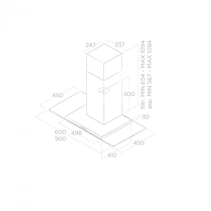 Вытяжка Elica FLAT GLASS IX/A/60 68516391A в магазине «На диване» в Омске  — Выгодная цена