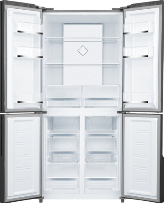 Холодильник Weissgauff WCD 450 Bru Steel Glass NoFrost Inverter 433 319 в магазине «На диване» в Омске  — Выгодная цена