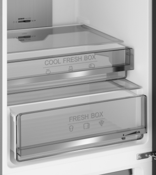 Холодильник Weissgauff WRK 195 D Full NoFrost Beige Glass в магазине «На диване» в Омске  — Выгодная цена